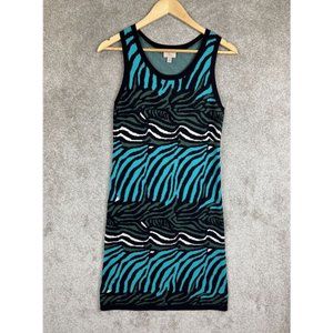 Banana Republic Jssa London Dress Womens Small Blue Knit Sleeveless- 8074